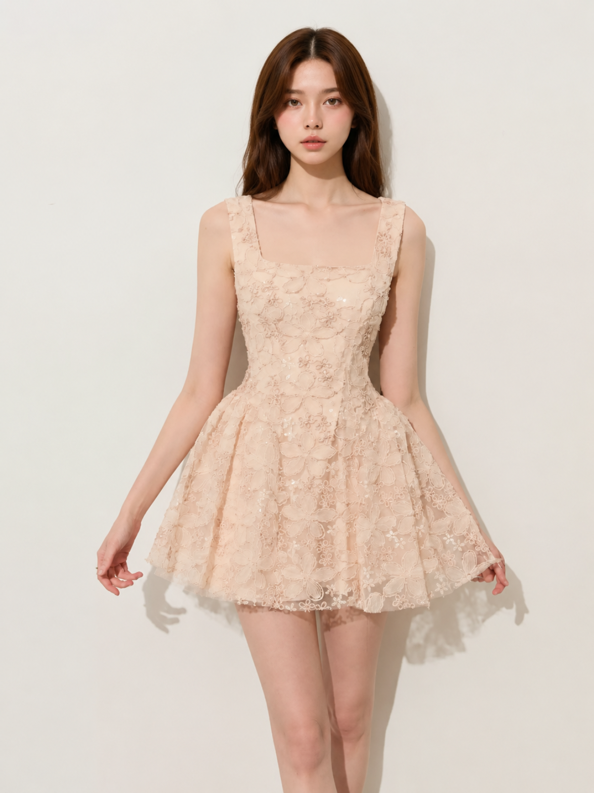Floral Lace Mini Dress