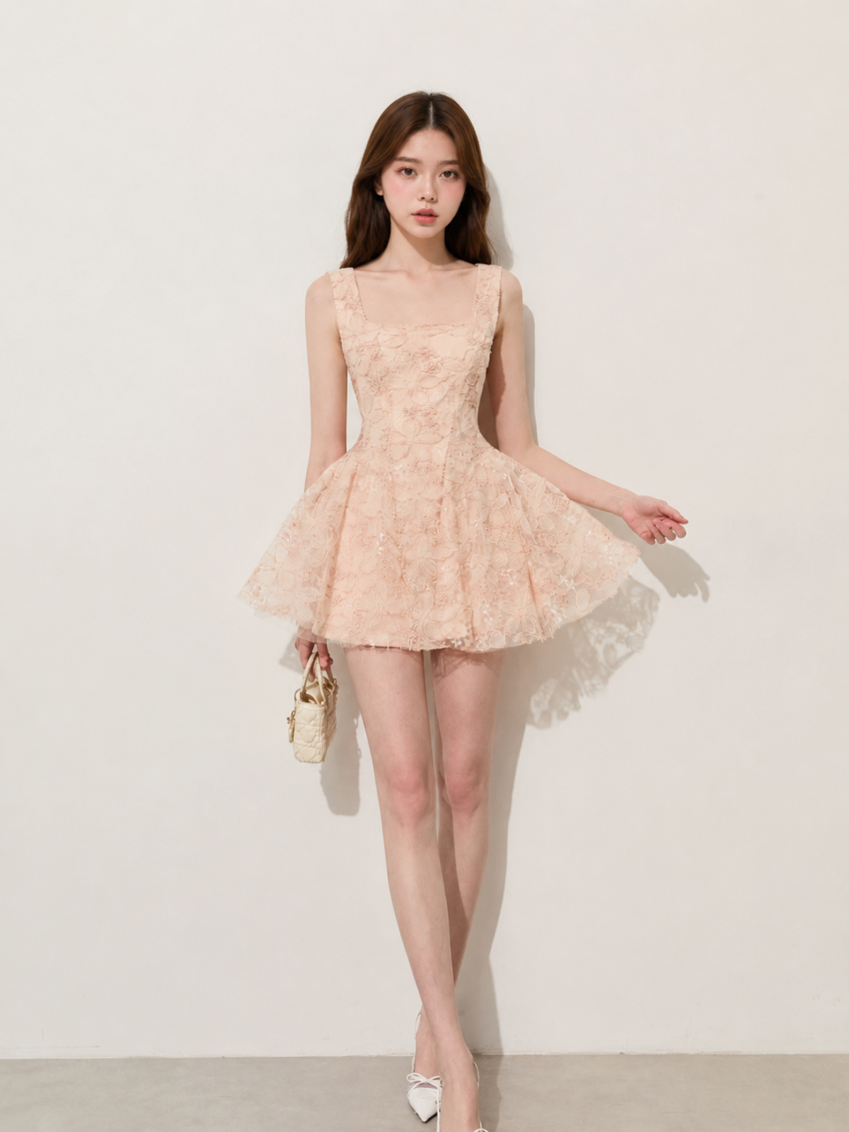 Floral Lace Mini Dress