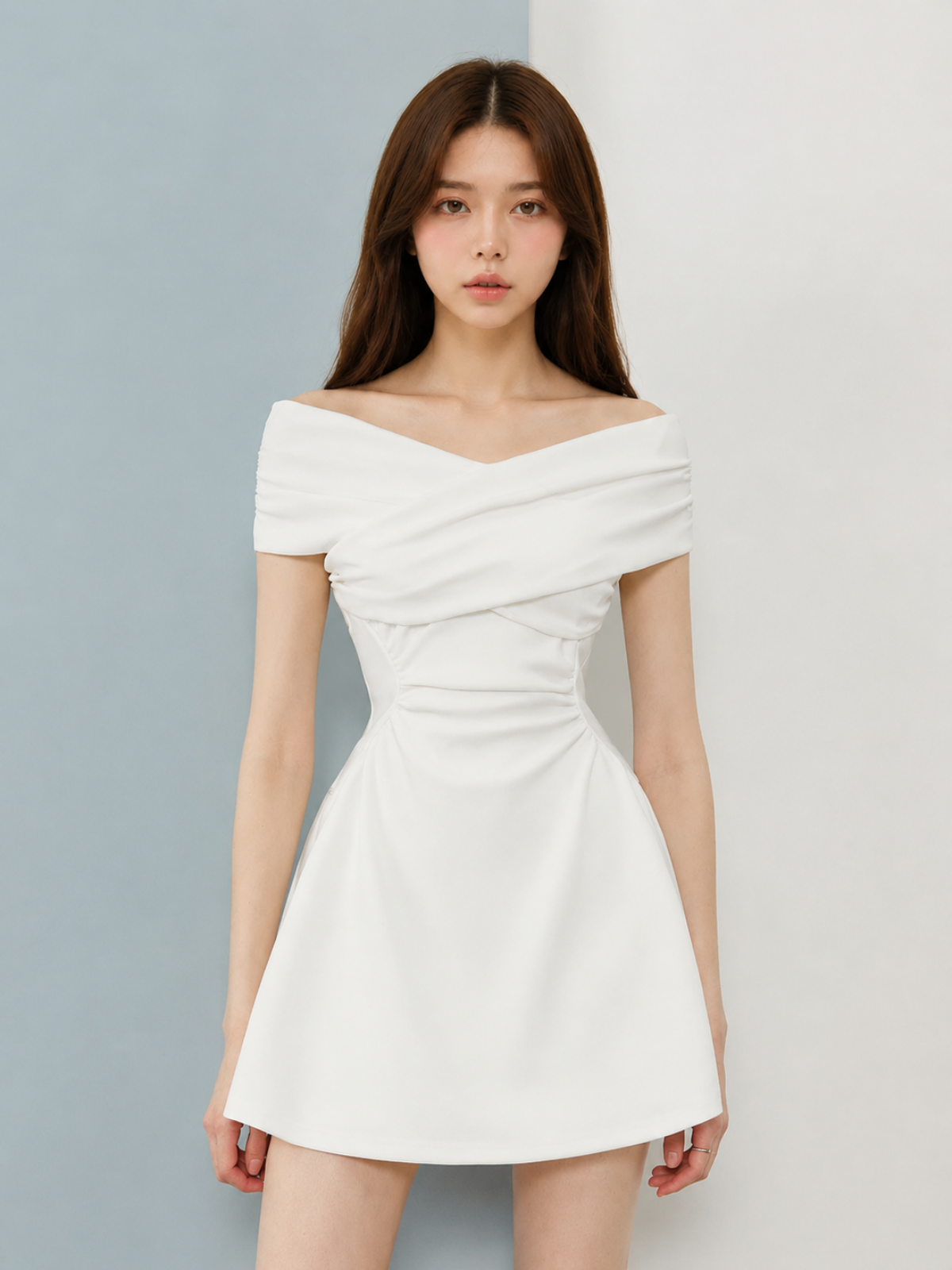 Off-Shoulder Flare Dress