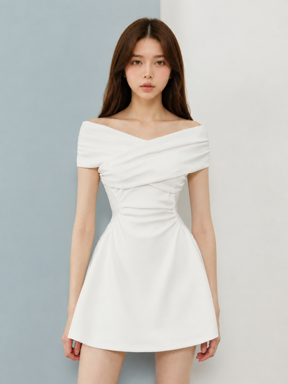 Off-Shoulder Flare Dress