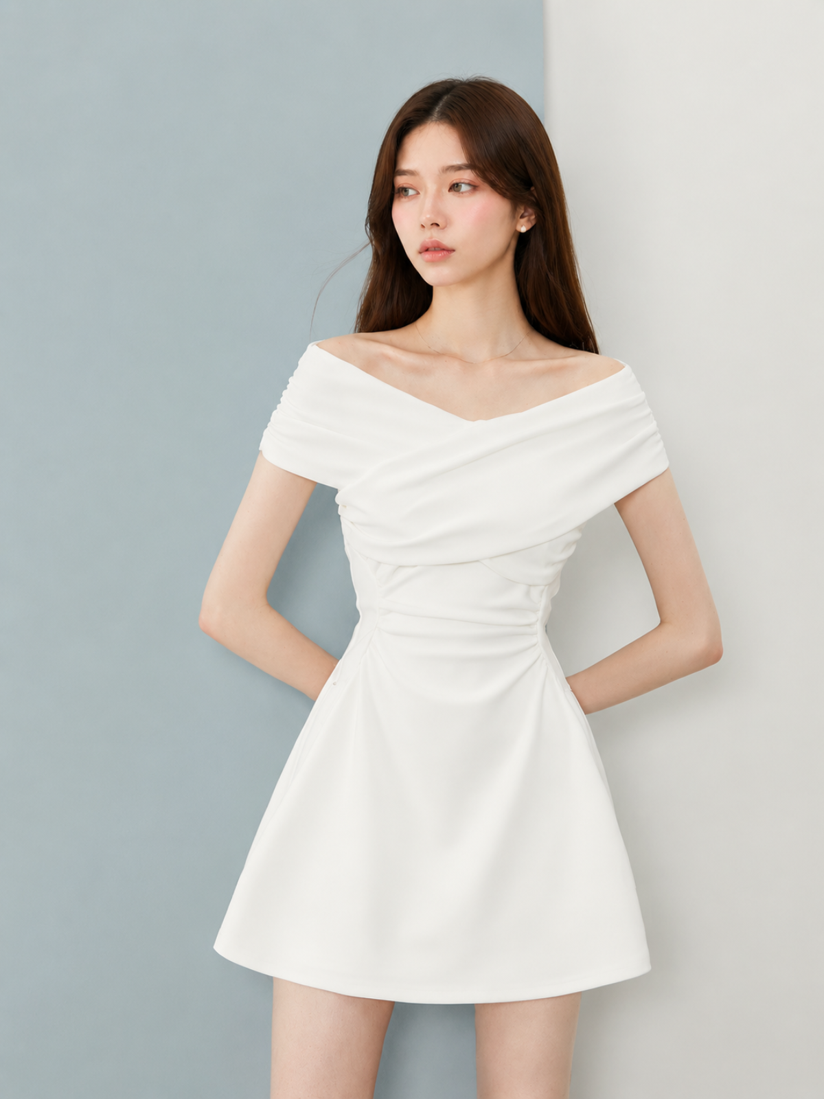 Off-Shoulder Flare Dress
