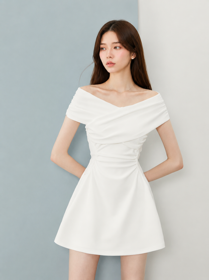 Off-Shoulder Flare Dress