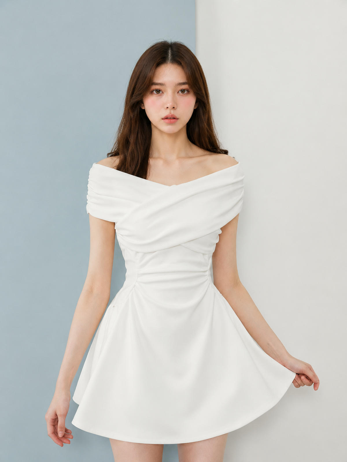 Off-Shoulder Flare Dress