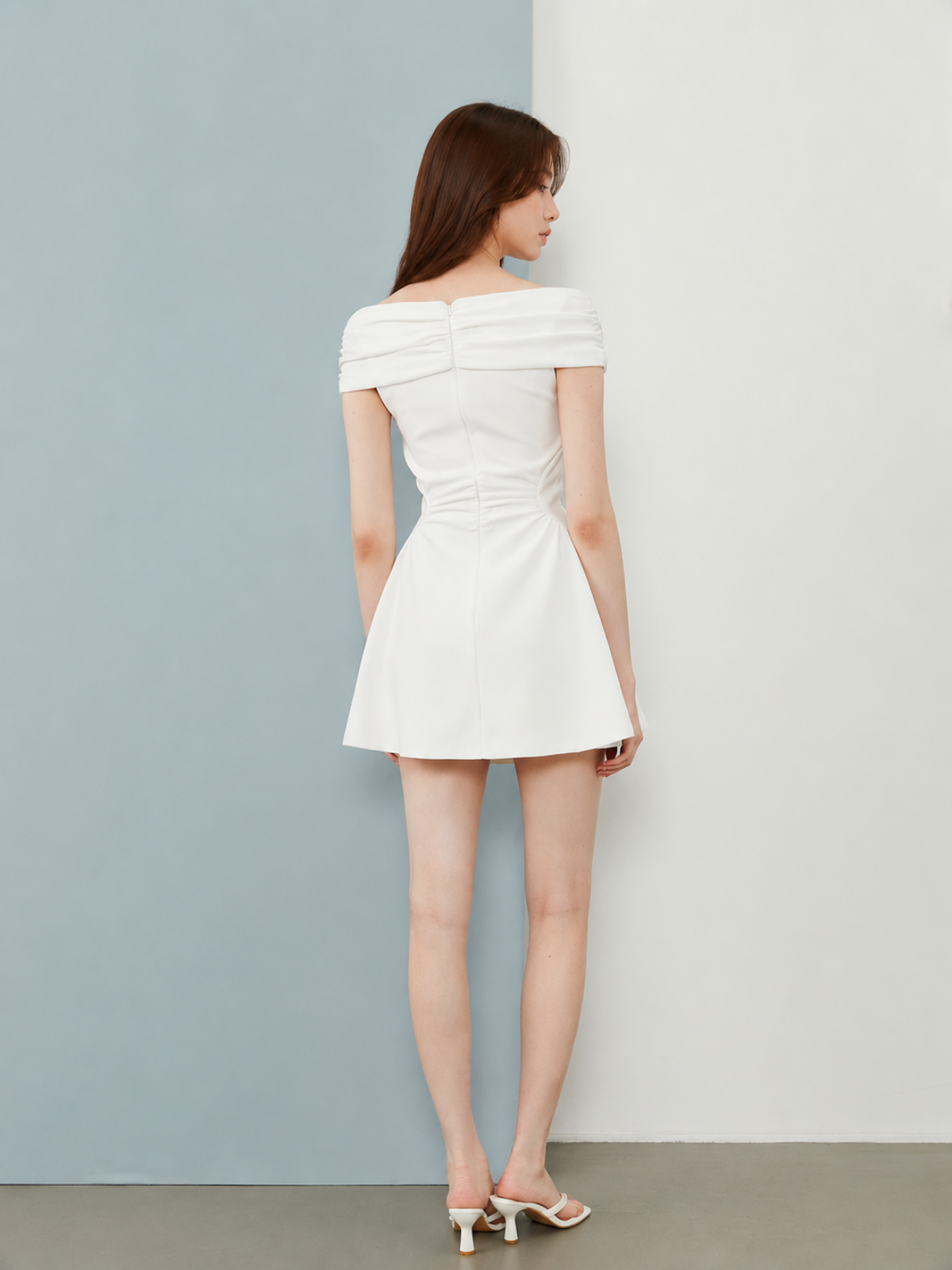 Off-Shoulder Flare Dress