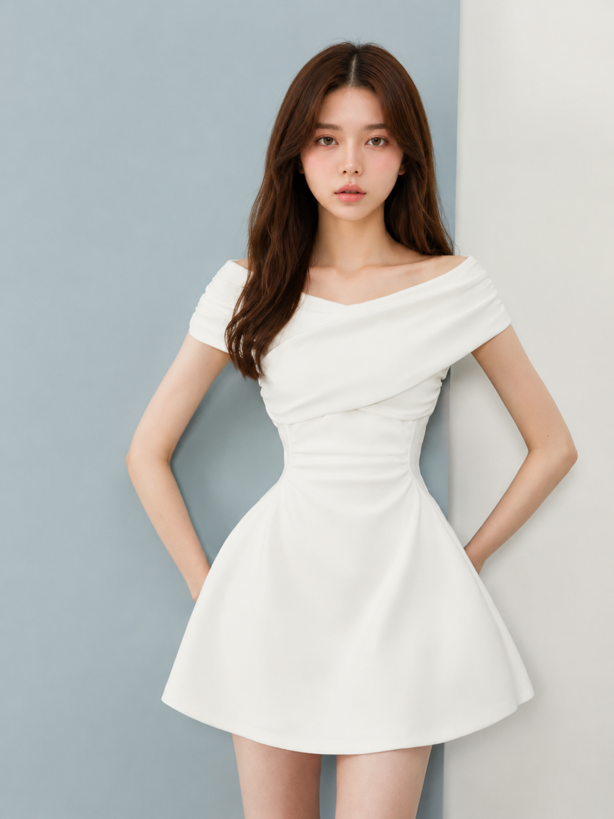 Off-Shoulder Flare Dress
